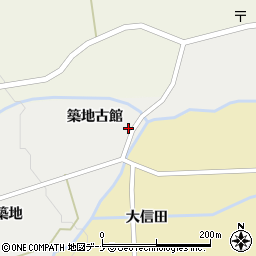 秋田県大仙市太田町太田築地古館64周辺の地図