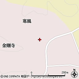 秋田県大仙市大沢郷宿寒風周辺の地図