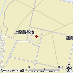 秋田県大仙市北楢岡龍蔵谷地周辺の地図