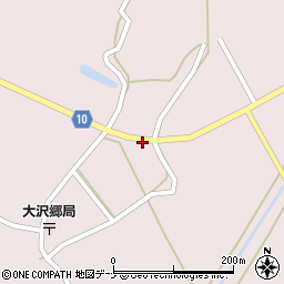 秋田県大仙市大沢郷宿宿周辺の地図