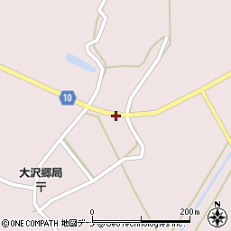 秋田県大仙市大沢郷宿（宿）周辺の地図