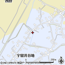 秋田県大仙市神宮寺宇留井谷地223周辺の地図