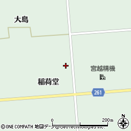 秋田県大仙市太田町国見（稲荷堂）周辺の地図