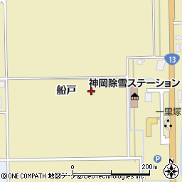 秋田県大仙市北楢岡船戸周辺の地図