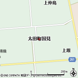 秋田県大仙市太田町国見周辺の地図