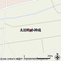 秋田県大仙市太田町小神成周辺の地図