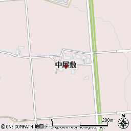 秋田県大仙市清水（中屋敷）周辺の地図