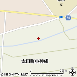 秋田県大仙市太田町小神成小田中周辺の地図