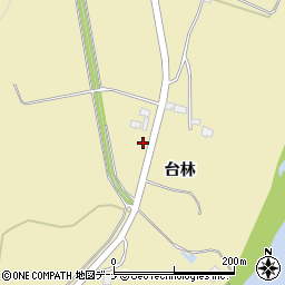 秋田県大仙市大沢郷寺台林周辺の地図