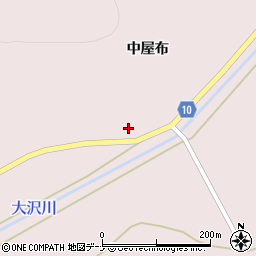 秋田県大仙市大沢郷宿中屋布2周辺の地図