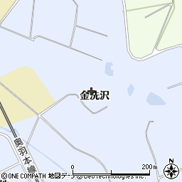 秋田県大仙市神宮寺金洗沢周辺の地図