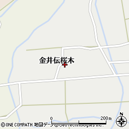 秋田県大仙市太田町太田金井伝桜木周辺の地図