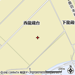 秋田県大仙市北楢岡西龍蔵台周辺の地図