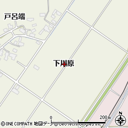 秋田県大仙市長野下川原周辺の地図