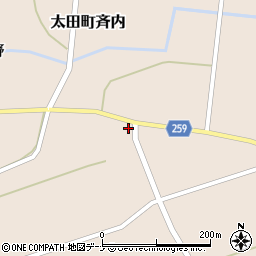 秋田県大仙市太田町斉内杉元87周辺の地図