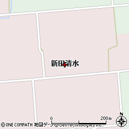 秋田県大仙市清水（新田清水）周辺の地図
