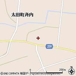秋田県大仙市太田町斉内杉元56-7周辺の地図