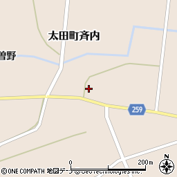 秋田県大仙市太田町斉内杉元56周辺の地図