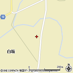 秋田県大仙市大沢郷寺白坂館周辺の地図