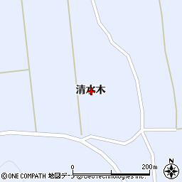 秋田県秋田市雄和新波清水木周辺の地図