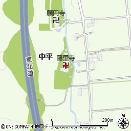 隠里寺周辺の地図