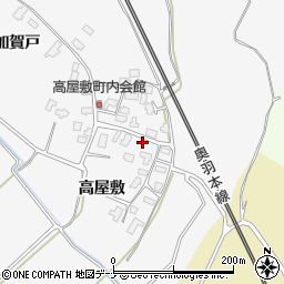 秋田県大仙市刈和野高屋敷周辺の地図