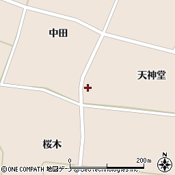 秋田県大仙市太田町斉内天神堂36-1周辺の地図