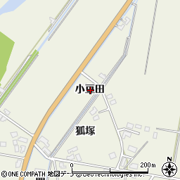 秋田県大仙市長野小豆田周辺の地図