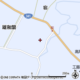 秋田県秋田市雄和繋宿周辺の地図