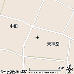 秋田県大仙市太田町斉内天神堂周辺の地図