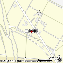 秋田県大仙市北野目三条川原周辺の地図