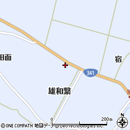 秋田県秋田市雄和繋上舞台1-6周辺の地図