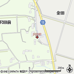 沢田前周辺の地図