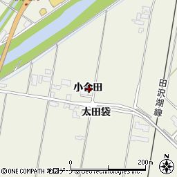 秋田県大仙市長野小合田周辺の地図