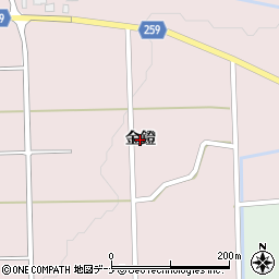 秋田県大仙市清水（金鐙）周辺の地図