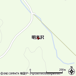 秋田県大仙市土川明光沢周辺の地図