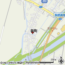 秋田県大仙市長野新町周辺の地図