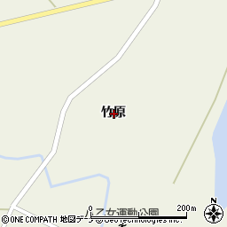 秋田県大仙市長野竹原周辺の地図