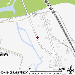 秋田県大仙市刈和野水尺川向大道西周辺の地図