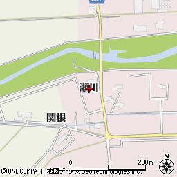 秋田県大仙市清水（瀬川）周辺の地図