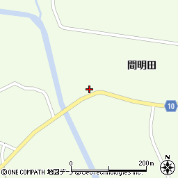 秋田県大仙市土川間明田3周辺の地図