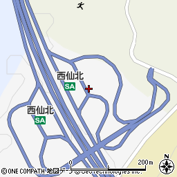 秋田自動車道　西仙北ＳＡ上り周辺の地図