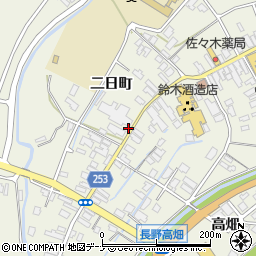 秋田県大仙市長野二日町周辺の地図