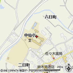 大仙市役所　中仙支所八乙女児童クラブ周辺の地図