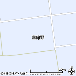 秋田県大仙市豊川喜内野周辺の地図