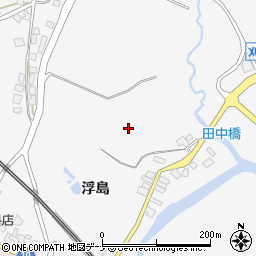 秋田県大仙市刈和野浮島周辺の地図