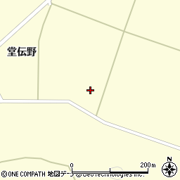 秋田県大仙市北野目堂伝周辺の地図