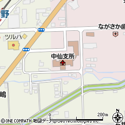 大仙市役所　中仙支所農林建設課周辺の地図