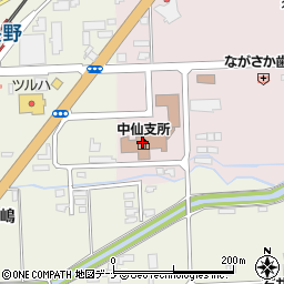 大仙市役所中仙支所　農林建設課周辺の地図