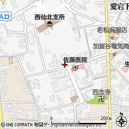 秋田県大仙市刈和野愛宕町周辺の地図